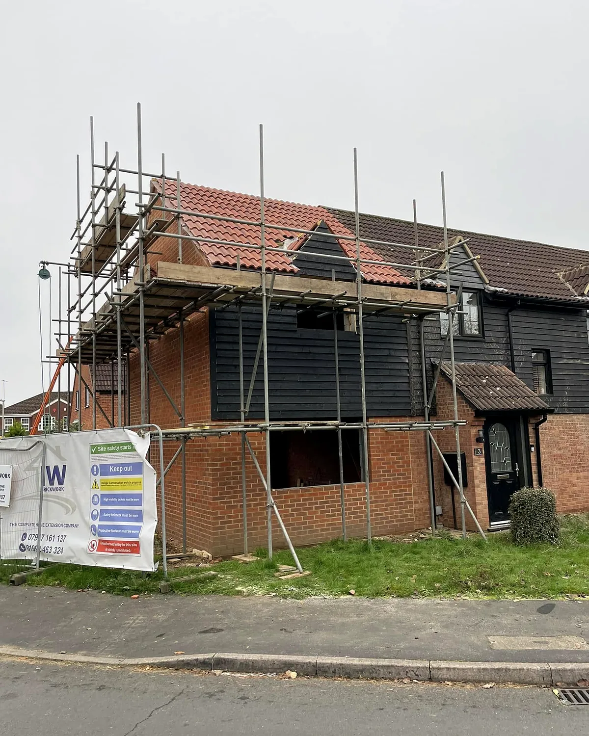 Roof and cladding going on