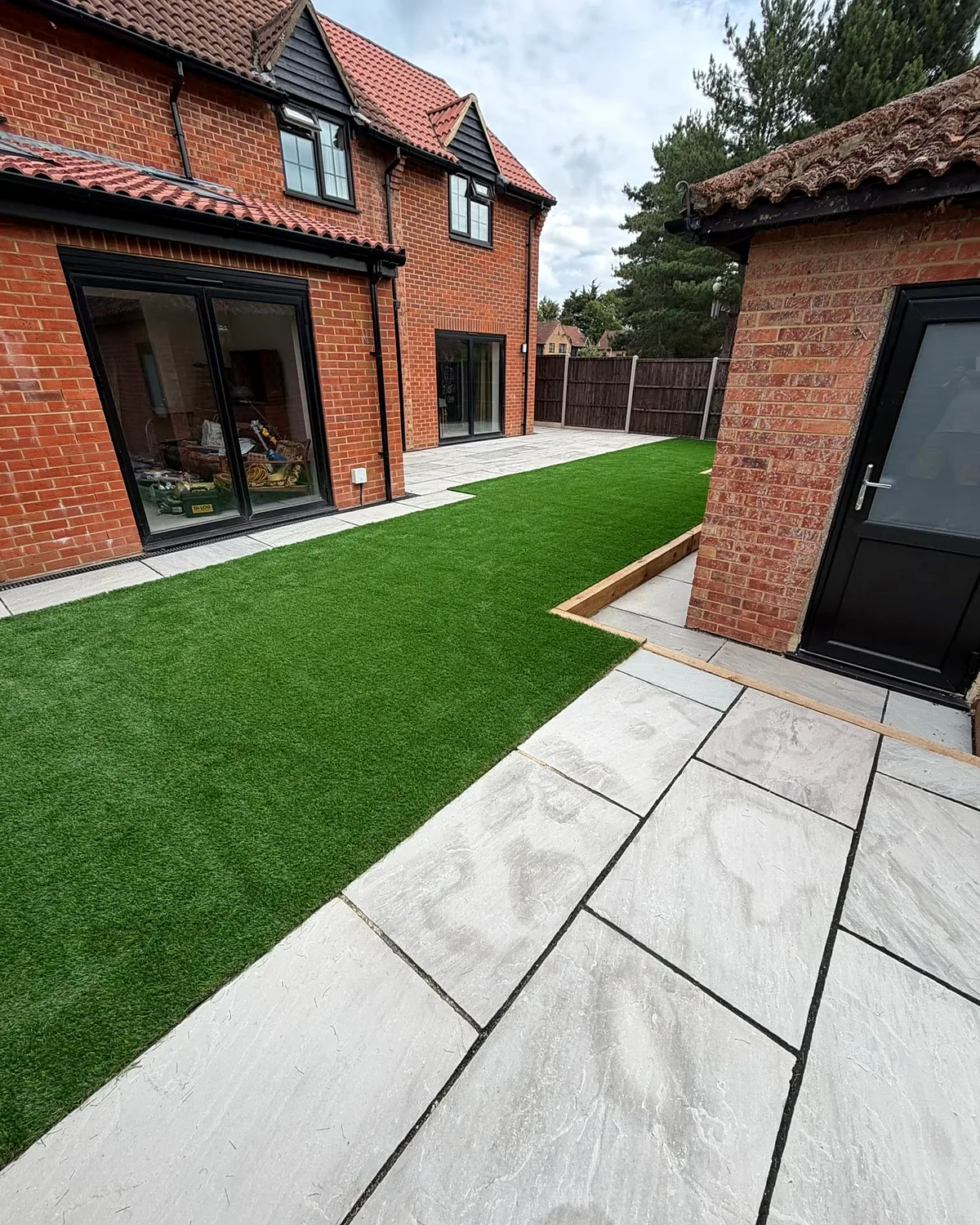 Patio along the new extension